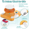 thumbnail image 3 of Kit de ruedas de cerámica Fedonak para niños, mini bricolaje, con arcilla y herramientas, de 4 a 12 años, 3 of 7