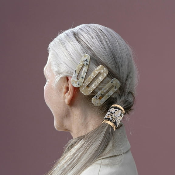 MLINS  Hair Ties for Thin Barrettes Clips Accessories Women Ponytail Holders Cuffs Miss Black