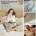 thumbnail image 3 of Garvee Full Bed Frame with Natural Rattan Headboard & 4 Storage Drawers – Boho-Style Cane Support, Sturdy Metal Base, No Box Spring Needed, 3 of 9