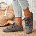 thumbnail image 5 of Willtoo Womens Retro Lace Up Flats Low Top Casual Sneakers Round Toe Lightweight Soft Sole Fashion Walking Trainers Daily Outdoor Driving Shoes, 5 of 5