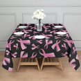 thumbnail image 3 of Pink Breast Cancer Square Tablecloth,Waterproof Square Table Cover,Wipeable Spillproof Washable Table Cover for Home Kitchen Party Decor 42"X42"(107x107cm), 3 of 6