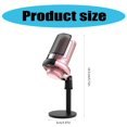 thumbnail image 5 of USB Condenser Microphone for PC Gaming Color Lights Mute Button For Live singing Recording, 5 of 17