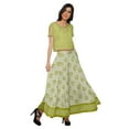 thumbnail image 5 of Moomaya Crop Top And Palazzo Set Party Wear Printed Santoon Ethnic Set For Girl, 5 of 6