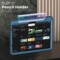 thumbnail image 4 of ELEHOLD Rugged Case with Pencil Holder For iPad Air 11-inch M3 (2025) / M2 (2024), Built-in Kickstand Double-Layer Protection Full-Body Shockproof Cover For Apple iPad Air 11 (2025/2024),Navyblue, 4 of 6