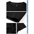 thumbnail image 6 of Qiyinn Men Summer Short Sleeve T Shirt Slim Fit Crew Neck Solid Color with Vertical Texture Casual Breathable Top for Young Adults, 6 of 9