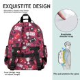 thumbnail image 5 of Football and Trophy Red Pattern Cute School Backpack Bag for School with Padded Back and Adjustable Shoulder Straps 15.25"x11.5"x5.25", 5 of 5