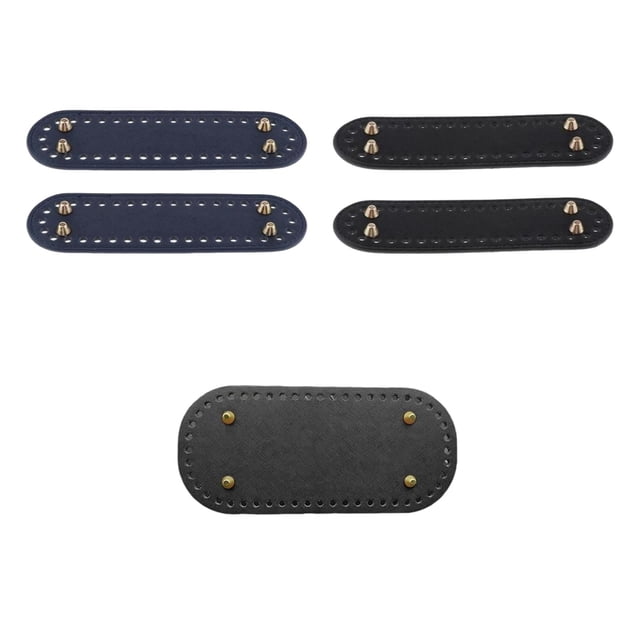 5 Almohadillas para La Parte Inferior de La Bolsa Tejida a Mano Sunnimix Inserción inferior del totalizador Negro
