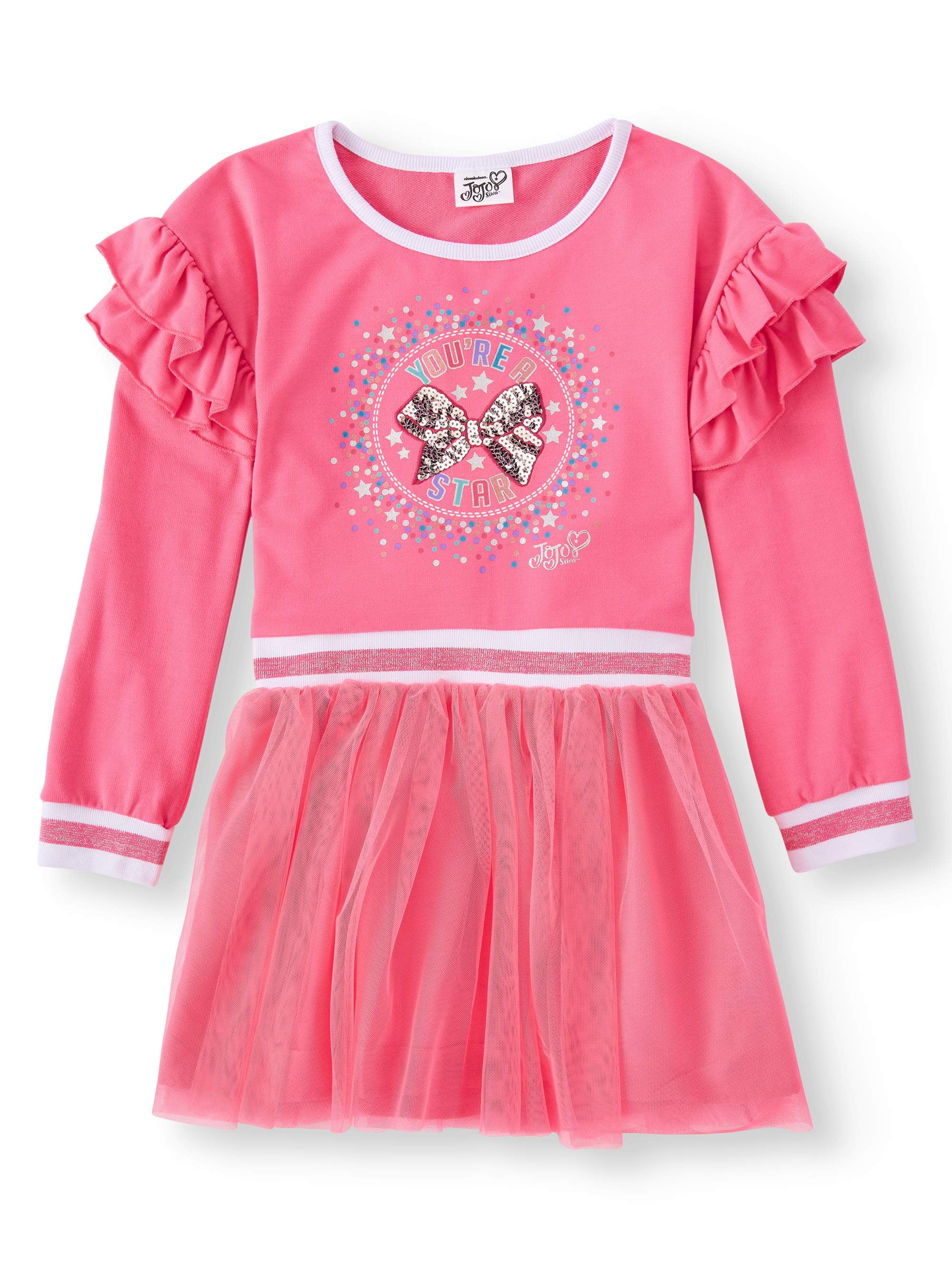 JoJo Siwa - Jojo Siwa "You're A Star" Ruffle Sleeve Tulle Tutu Dress