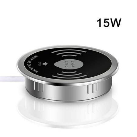 Desk Embeded Qi Wireless Charger 15W Phone Charger 3.0 For xiaomi mi 11 10s Wireless Charging Pad For iphone 12 pro max x plus