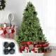 thumbnail image 3 of 6CM Flocked Christmas Balls Hanging Balls Glitter Plastic Balls Christmas Tree Ornament Set Of Four, 3 of 6