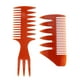 thumbnail image 2 of Para Cortar El Cabello Cepillo De Peluquería profesion Barberos s Salón - Color Té, 2 Piezas Yuyangstore Peine de dientes anchos para hombre, 2 of 8