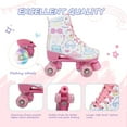 thumbnail image 6 of EONROACOO Roller Skates for Women, Girls Kid Teen Light up 4 Wheels Roller Skate (Women 8.5), 6 of 10