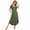 Army Green, variant on Women's Nightgowns Long Sleepshirt Short Flare Sleeve Sleepwear Soft Night Shirts with Pockets