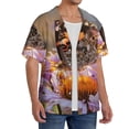 thumbnail image 2 of Gukieu butterfly Print Men's Short-sleeved Shirts, Button-down Pocket Shirts, T-shirts, Beach Vacation Travel Summer Clothing-Medium, 2 of 5