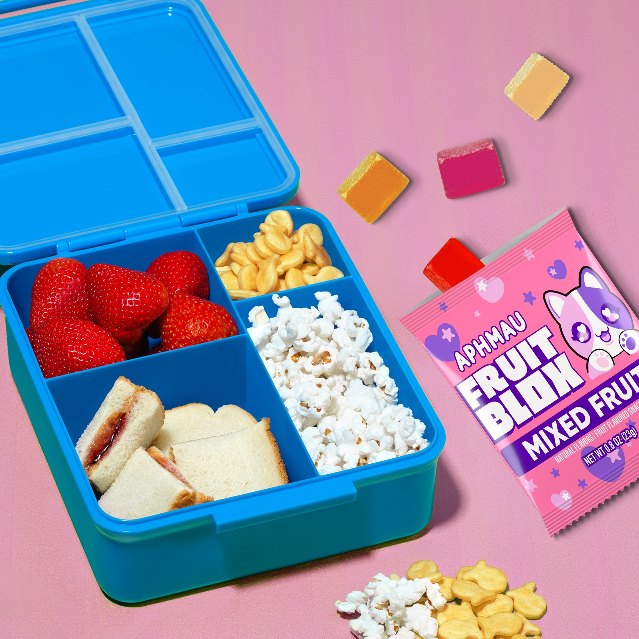 FruitBlox Vegan Mixed Fruit Snacks 22 Pouches with Real Fruit