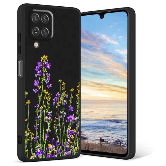 Compatible with Samsung Galaxy A12 Phone Case, Wildflower-4-3 Case Men Women, Flexible Silicone Shockproof Case for Samsung Galaxy A12
