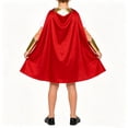 thumbnail image 3 of Roman Warrior Cosplay, Ancient Roman Warrior Costume Set, White Short Sleeve Tunic With Gold Eagle Armor Red Cape Wrist Guards, Roman Soldier Cosplay Outfit for Halloween Party, Red L, 3 of 3