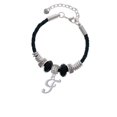 thumbnail image 2 of Delight Jewelry Silvertone Small Gelato Script Initial - F - Granddaughter Celtic Knot Leather Bead Bracelet, 7"+2" Extender, 2 of 4