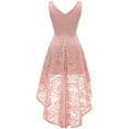 thumbnail image 4 of Dressystar Women Floral Lace Bridesmaid Dress Sleeveless Hi-Lo Swing Cocktail Party Dress, 4 of 6
