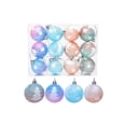 thumbnail image 2 of Christmas Ornament Ball 12 Pack 2.36 Inch Christmas Tree Ornament Balls-Glitter Decorated Xmas Ball Christmas Decorations, 2 of 9