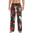 thumbnail image 2 of Kdxio Red Mushrooms Print Men's Sleep Pajama Pant Lounge Pants with Pockets, 2 of 8