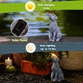 thumbnail image 3 of Solar Garden Statue Dog Figurine – Outdoor Decoration with Butterfly for Garden Yard Decor, 3 of 7