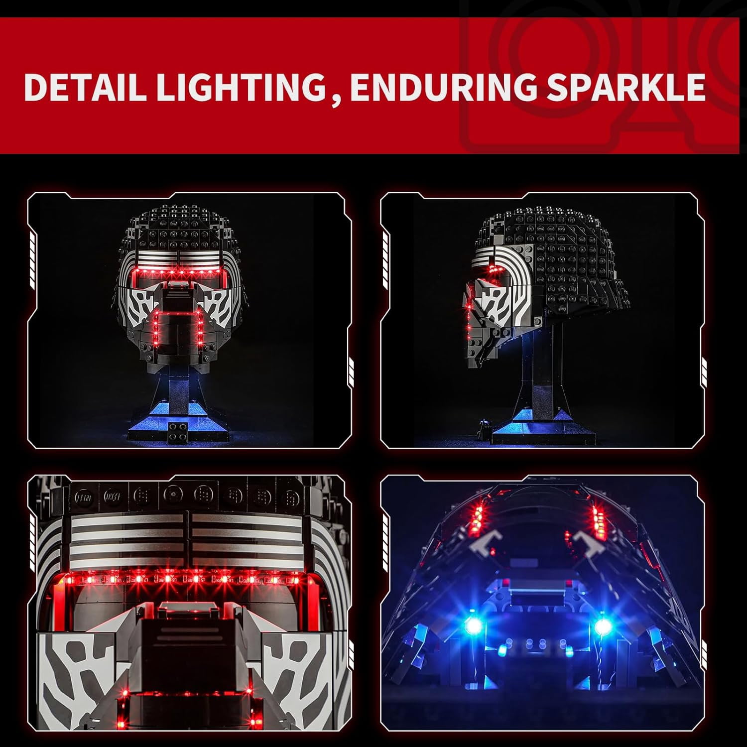 Led  Light Kit Suit  for Lego 75415 ,Decoration Lighting Kit Compatible With  Kylo Ren Helmet -Innovative Led Lighting Compatible with Lego Star War  - Not Included Lego Set