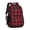 Red and Black, variant on Purple and Black Checkered Pattern Backpack for School, Cute School Bag with Adjustable Shoulder Straps and Padded Back, 16.9"x12.6"x5.9"