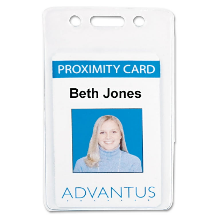 Proximity ID Badge Holders, Vertical, Clear 2.68 Proximity ID Badge Holders, Vertical, Clear 2.68