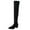 Black, variant on Rokment Women's Fall Winter over The Knee Dress Boots 2025 Fashion Slim Fit Pointed Toe Chunky Block High Heel Pull on Thigh High Long Tall Boots