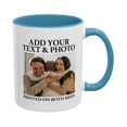 thumbnail image 3 of Valentines Custom Mug with Pictures 11oz Personalized Coffee Mug Gifts for Birthday Valentine's Day Multiple Colors Photo Mugs Personalized Text and Logo tazas personalizadas for Man Woman(Blue), 3 of 8