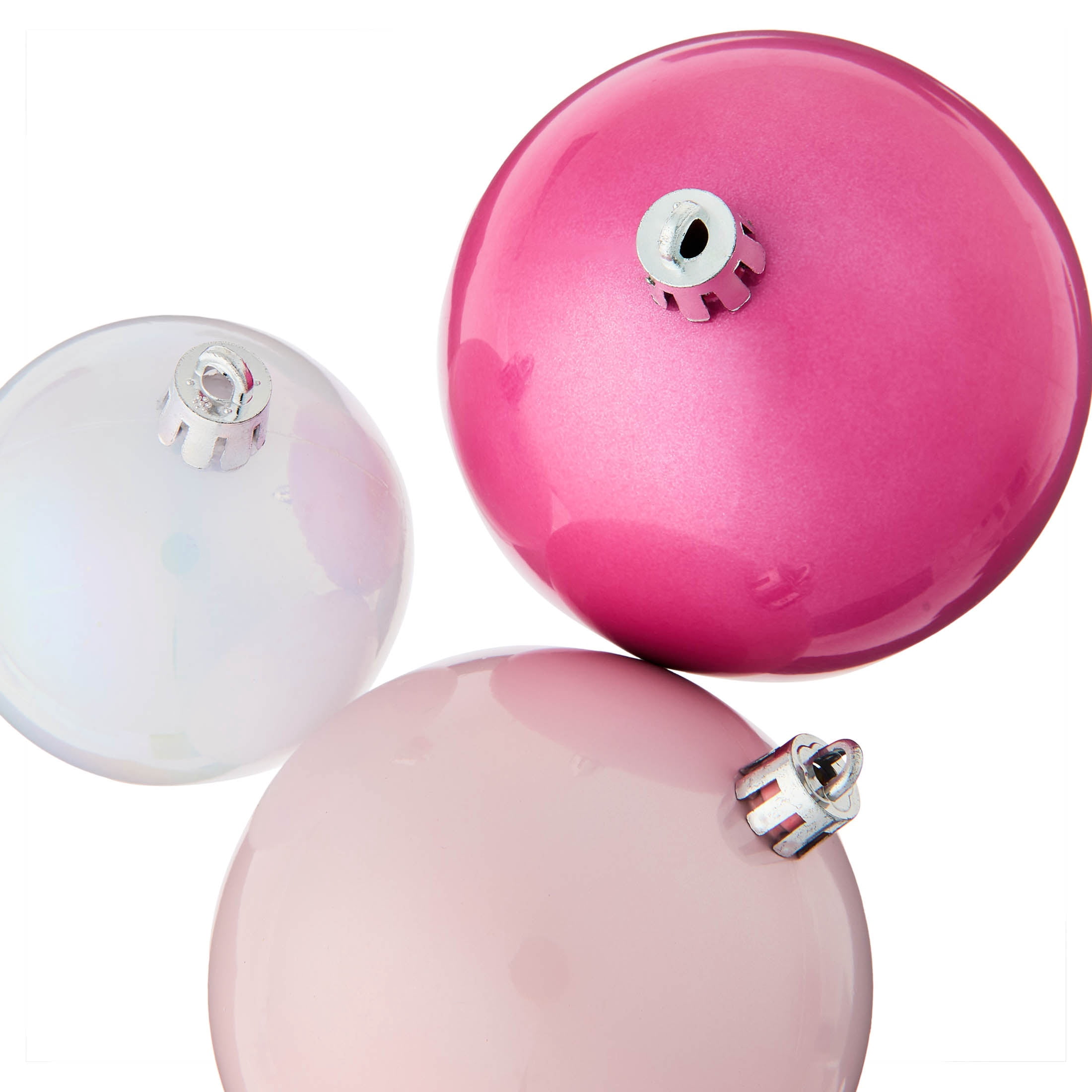 75-Count Pink Ball Shatterproof Christmas Ornaments, by Holiday Time