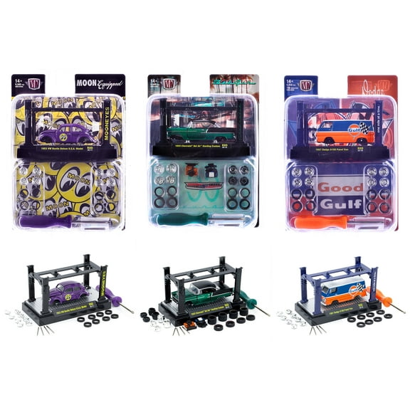 Model Kit 3 piece Car Set Release 80 Limited Edition to 9600 pieces Worldwide 1/64 Diecast Model Cars by M2 Machines