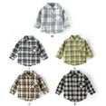 thumbnail image 3 of SILVERCELL Toddler Kids Spring and Autumn Boys Lapel Plaid shirt Long Sleeved Button Down Cotton Top for 1-11 Years Old, 3 of 3
