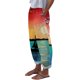 thumbnail image 1 of Pantalones de yoga Gibobby sueltos informales con bolsillos y cintura elástica estampado de puesta de sol en la playa Rojo M, 1 of 4