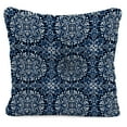 thumbnail image 4 of Jordan Manufacturing 23.5" x 24" Dresden Midnight Navy Damask Square Tufted Outdoor Deep Seat Chair Back Cushion with Fabric Button, 4 of 10