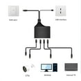 thumbnail image 3 of Gigabit Internet Splitter, RJ45 Interface Gold Plated Pin Ethernet Splitter  For Switch, 3 of 8