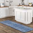 thumbnail image 2 of nuLOOM Sarina Diamonds Runner Rug, 2' 8" x 8', Blue, 2 of 4