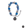 thumbnail image 2 of Delight Jewelry Silvertone Nurse Caduceus Seal - LPN Blue Paw Print Bead Bracelet, 7"+2", 2 of 4