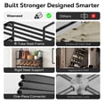 thumbnail image 4 of Riousery Shoe Rack, 3-Tier Metal Shoe Organizer for Up to 12 Pairs, Stackable Adjustable Shelves, 4 of 7