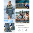 thumbnail image 5 of Blue Southwest Beach Towels Oversized Super Absorbent, Farmhouse Boho Aztec Abstract Geometric Lightweight Bath Towel Quick Dry Sets For Bathroom/Pool/Rv Camping/Beach Play/Gym Room/Picnic 31"x62", 5 of 8