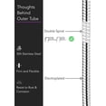 thumbnail image 2 of 71 inches Kink-Less Chromed Flexible Stainless Steel Shower Hose (Extra Long) - Replacement for Handheld Showerhead Hose, 2 of 5