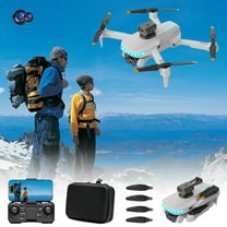 Gifts for 11 Year Old Boys, Wifi FPV Drone with 4K HD Camera Altitude Hold Mode Foldable Rc Drone Quadcopter Fly, Route Fly, Altitude Hold, Headless Mode, White, One Size