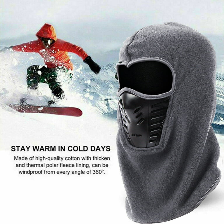 Dazone Men Women Cold Weather Windproof Fleece Ski Ninja Mask Winter  Balaclava Full Face Neck Mask Aviator Trooper Trapper Hat Motorcycle Ear  Flap Cap