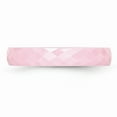 thumbnail image 3 of Ceramic Pink 4mm Faceted Polished Band Size: 8; for Adults and Teens; for Women and Men, 3 of 6