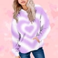 thumbnail image 2 of Ulanda Kids Cute Hoodies Gradient Tie Dye Printed Hoodie with Pockets Casual Pullover Hooded Sweatshirts for Girls Boys (Purple, 9-10 Years), 2 of 5