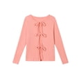 thumbnail image 4 of Hotiary Tie Front Cardigan for Women Lightweight Cropped Ribbed Knit Shrug Fall Open Front Bow Cardigan Tops S-XL, 4 of 10
