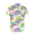 thumbnail image 5 of ZCFZJW Hawaiian Shirts for Men Fashion Summer Tropical Palm Tree Print Short Sleeve Button Down Graphic T-Shirts Beach Vacation Outfit Clothes 2025 Multicolor#03 M, 5 of 7