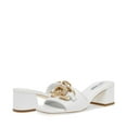 thumbnail image 3 of Steve Madden Women's Santana Heeled Sandal, White Leather, 7, 3 of 3