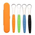 thumbnail image 2 of Portable Tongue Cleaner Tongue Scraper Reusable Stainless Steel Oral Mouth Brush With Travel Case Non-slip Handle, 2 of 10